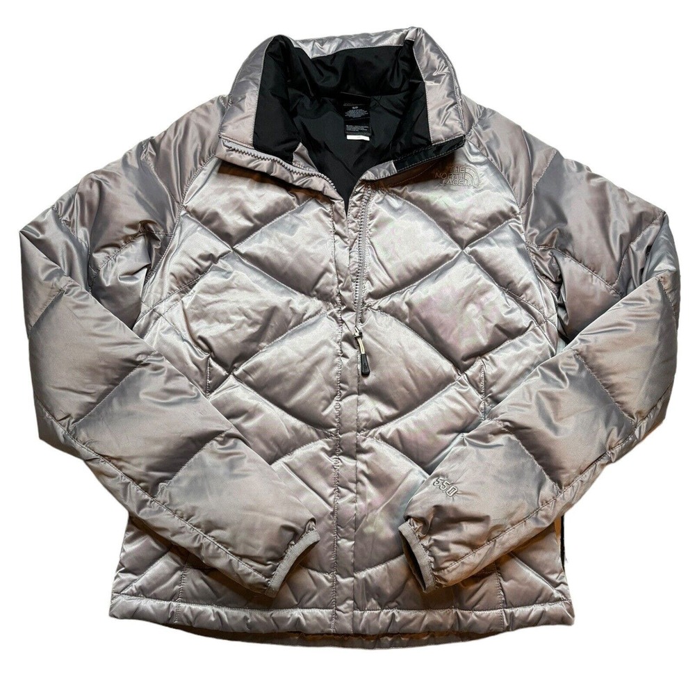 The North Face 550 Fill Women’s Silver/Grey Goose Down Jacket Size Small Rare
